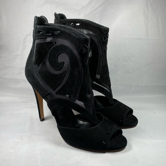 SIGERSON MORRISON | Mesh Macee Suede Heels 9 - Picture 6 of 15